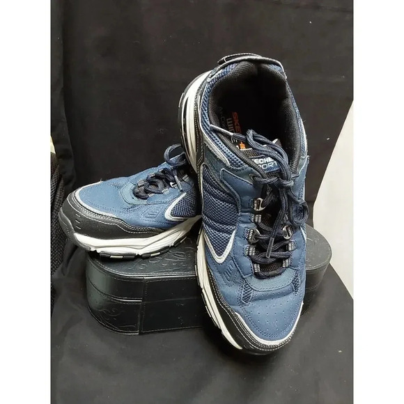 Skechers Sport Men's Size 9 1/2 US model 237145W Navy Blue Shoes Lace ups - Picture 3 of 7